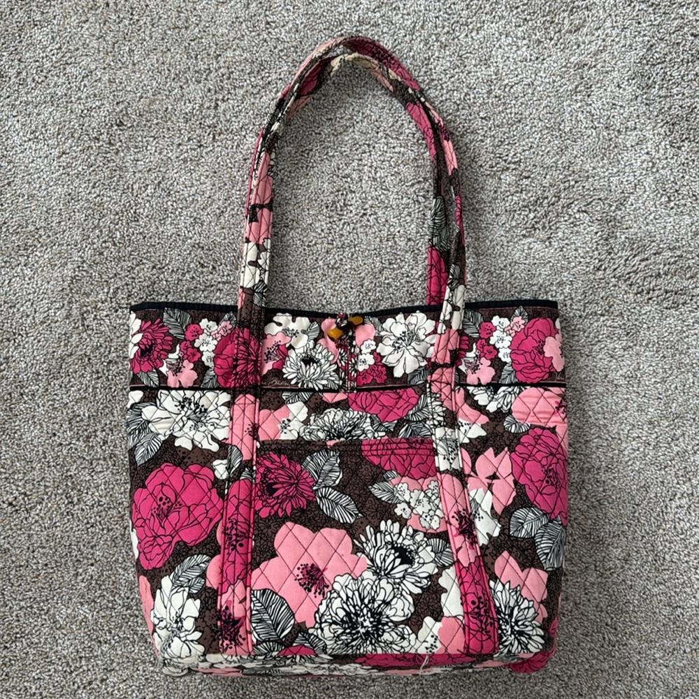 Vera Bradley Mocha Rouge Tote Bag